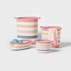 Striped Coiled Rope Kids' Storage Bin - Pillowfort™ 10 Striped Coiled Rope Kids' Storage Bin - Pillowfort™ -Pillowfort GUEST 18fc3409 df85 4518 a061 53954e0e0439