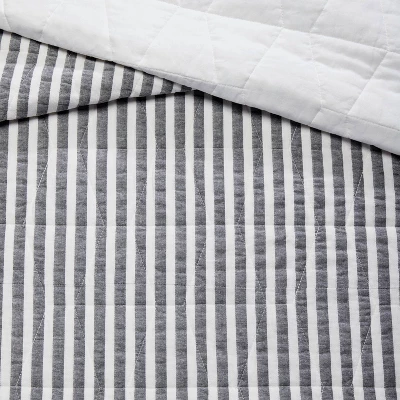 Chambray Stripes Kids' Quilt - Pillowfort™ 1 Chambray Stripes Kids' Quilt - Pillowfort™