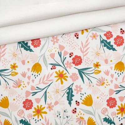 Floral Garden Cotton Kids' Comforter Set - Pillowfort™ 3 Floral Garden Cotton Kids' Comforter Set - Pillowfort™ - Image 3