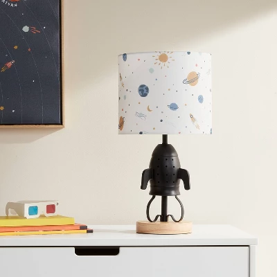 Spaceship Figural Kids' Table Lamp Black - Pillowfort™ 2 Spaceship Figural Kids' Table Lamp Black - Pillowfort™ - Image 2