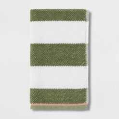 Striped Kids’ Towel Green With SILVADUR™ Antimicrobial Technology Green - Pillowfort™ -Pillowfort GUEST 87baf665 c14f 45e4 9e22 7f5a28f02752