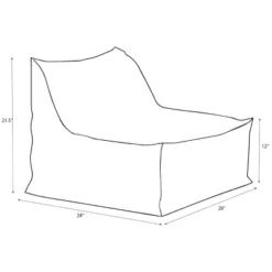 Armless Lounge Kids' Chair Gray - Pillowfort™ -Pillowfort GUEST 966b9091 5c5b 4f7f 8216 3d51e3ee45b1