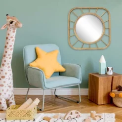 Bamboo Square Kids' Mirror - Pillowfort™ -Pillowfort GUEST 99a249e2 98b5 435c a932 7b528c78c6c6