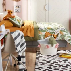 Pillowfort 13 Botanical Garden Cotton Kids' Comforter Set Green - Pillowfortâ˘