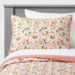 Floral Cotton Reversible Kids' Sham - Pillowfort™