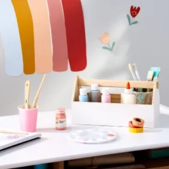 Kids' Wood House Caddy White - Pillowfort™