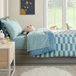 Cotton Kids' Sheet Checker - Pillowfort™