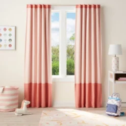 Pillowfort 7 84" Tonal Blackout Window Kids' Panel Pink - Pillowfort™