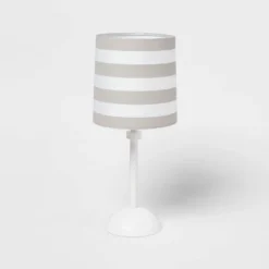 Striped Kids' Accent Lamp Gray - Pillowfort™ -Pillowfort GUEST f5e0836d fd0d 4b9a 9fbc dcb36353a664