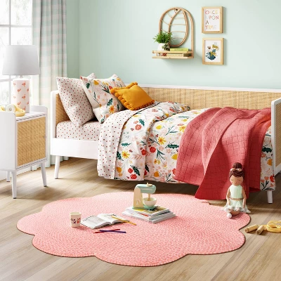 Rattan And Wood Kids' Daybed White - Pillowfort™ 1 Rattan And Wood Kids' Daybed White - Pillowfort™